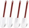 4 PCS Silicone Rubber Spatula, 220℃ Heat Resistant Rubber Spatulas Silicone Scraper Spoon Commercial Spatula for Kitchen Baking Cooking, 10inch