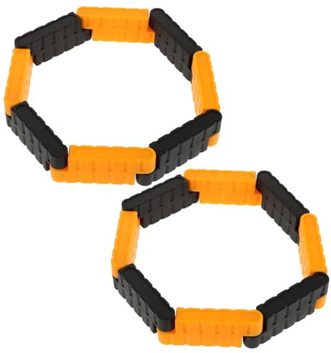 TOYANDONA 16stück Teiliges Rc Drift Auto Rennstrecke Zubehör Mit Mini Verkehrsbarrieren Und Straßensperren Langlebige in Schwarz-gelb Für Anspruchsvolle Rc Autospiele Und Rennstrecken