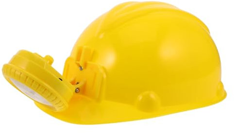 BESTonZON Bergmannsmütze Schutzhelm Jungenmütze Kinderhelm Kleinkindermütze Rollenspiel Sicherheitshut Bauhut Mit Licht Gefälschter Helm Für Bauspielzeug Bergmannshut Aus