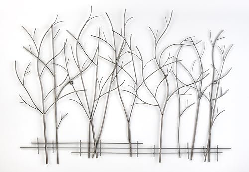 Kobolo Wandbild STICKS – Moderne Metallkunst mit 3D-Effekt, 111x3x79 cm, silber, abstrakte Wanddekoration, ideal für Wohnzimmer, Schlafzimmer & Büro