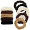 5 Stück Scrunchies Haargummi Dickes Haar Schwarz Baumwolle Weich Elastische Haarbänder Damen Nahtlose Zopfgummis Invisibobble für Frauen Dickes Lockiges Dünnes Feines Haar Pferdeschwanz