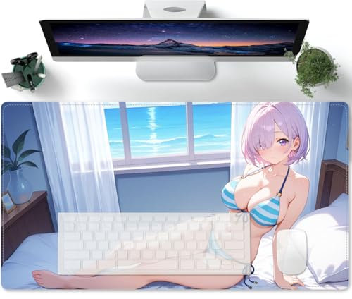 Mousemat Sexy Anime Girl Ecchi Mouse Mat - mousepad - large size - improved precision and speed - rubber base for stable grip on smooth surfaces