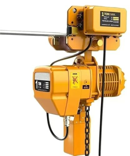 IEOWY Palan électrique à chaîne, 1 à 5 tonnes, 220/380 V, Amovible, avec télécommande, palans électriques industriels (1 Tonne)