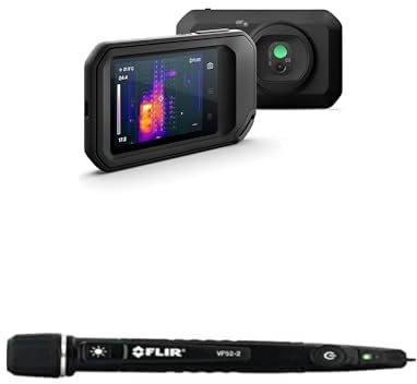 FLIR C5 Termocamera con WiFi: portatile, ad alta risoluzione e con rilevatore di tensione senza contatto VP52-2 CAT IV incluso