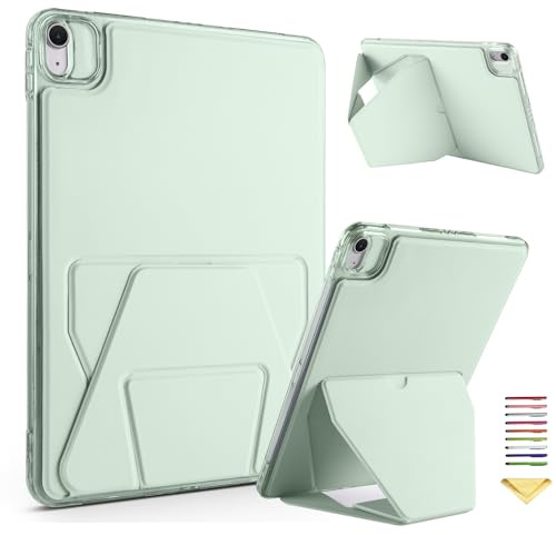 UUcovers Case for iPad mini 7 A17 Pro 2024 & iPad mini 6 2021 with Horizontal & Vertical Stand, Acrylic Shockproof Silicone Bumper & PU Leather Cover for iPad mini 7th/6th Generation 8.3 inch, Green