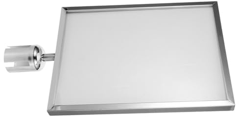 BUGUUYO Standschildhalter aus Edelstahl für Absperrpfosten mit Gurtband Vielseitiger Sicherheitsschildhalter für Flughäfen Warteschlangen und Personenleitsysteme Einfache Montage Stabile