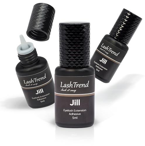 Wimpernkleber LashTrend - Jill 5 ml (schwarz), Trocknungszeit: 0,5 Sekunde, Bindungsstärke: 6 bis 8 Wochen | Extension Glue | Wimpernverlängerung