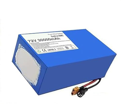 72V 30Ah 20S7P Batterie Ebike pour 1000W 750W 500W Moteur Scooter Vélo Electrique Batterie E-Bike Lithium-ION Batterie Vélo Electrique avec Chargeur 72V 30Ah,XT30
