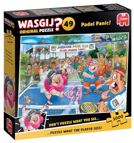 Wasgij Original 49, Padel Panic! – 1000 Teile Puzzle Für Erwachsene | Lustiges, Kniffliges Denkspiel Puzzle Für Geburtstag & Weihnachten – FSC-zertifizierte Materialien 68 x 49 cm – Jumbo