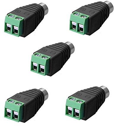 SIENOC 5x Cinch Cavo connettore femmina a AV Terminale a vite Connettore