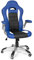 hjh OFFICE 621890 Fauteuil de Direction Game Sport Cuir synthétique Noir/Blanc/Bleu Chaise de Gaming Chaise de Bureau, accoudoirs repliables