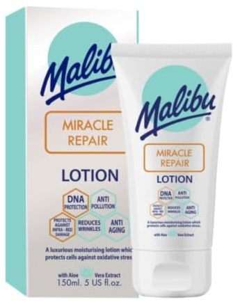 Malibu Sun Ultra Hydration Lotion, Moisturising After Sun & Daily Body Lotion, Anti-Ageing Skincare with Collagen Stimulating Care, 150ml