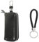 ZoomSky Schwarze Schlüsselmäppchen Schlüsseletui Organizer Schlüsselanhänger für Herren Key Organizer Schlüsseltasche Key Holder Papa Gechenk mit Auto Schlüssel Ring und 6 Haken