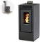 INTERSTOVES - Pack INTERSTOVES Poêle à granules MARINA 14 Etanche Canalisable + Kit Conduit Ventouse (sortie façade) - Noir