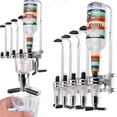 BALLSHOP 6 Bottle Bar Optics Dispenser Drinks Stand Wall Mounted Spirit Drink Bottle Holder Modern Wine Racks