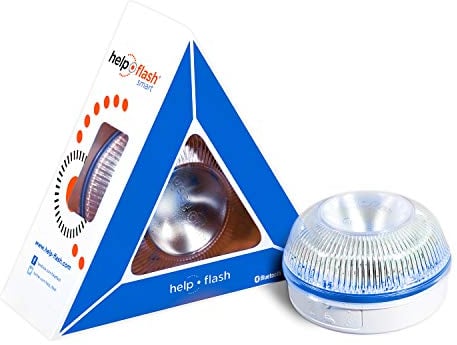Luz de Emergencia para Coche - Help Flash Smart - Help Flash - Señalización Inmediata en Caso de Emergencia - Dispositivo V16 Visible a 1 Km - Conexión con el Móvil