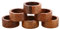 Ajuny Lot de 6 Porte Serviettes Ronds en Bois Fabriqués à la Main 1.5 Pouce pour Décoration de Table Dîner Mariage Dîner Décoration de Table