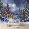 QMWZZV Fototapete 3D Effekt Tapeten Weihnachts-Zedernlandschaft Selbstklebend Leinwand Wallpaper Schlafzimmer Wohnzimmer Büro Flur Tapete Wandbild Wandtapete Wandtattoo Moderne Wanddeko 250x175 cm