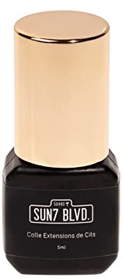 Colle Noir Extension Cils Extra Forte  VOGUE  Extrêmement rapide- Ultra Rapide 0,1 Sec - Extension Cils Professionnel 5ml-SUN7BLVD,Cil à Cil ou Volume Russe - Marque Française.