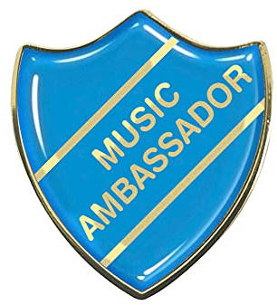 Capricornone Music Ambassador Cyan School Shield Badge