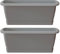 2x Jardinera Respana con soporte de plastico en color gris piedra 49 (largo) x 18,4 (ancho) x 14,5 (alto) cm