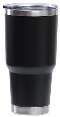 Abyan tumbler water 30 oz coffee mug stainless steel with slider lid Double Wall Vacuum Insulated Travel Coffee Mug (black)
