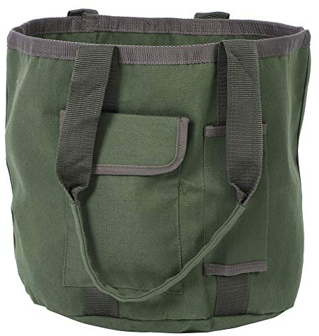 Alvinlite Gartengeräte-Eimertasche Werkzeug-Eimertasche mit Taschen Garteneimer-Einkaufstasche Leinwand-Gartenwerkzeugtasche Eimer-Werkzeug-Organizer für Garten-Caddy-Werkzeuge