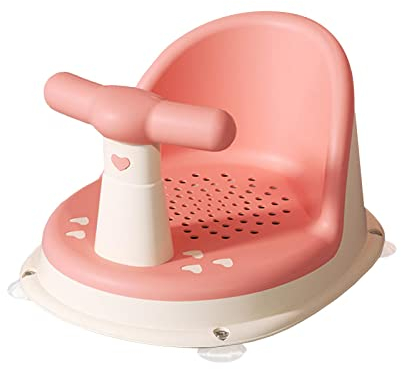 SM SunniMix Badewannensitz Baby ab 6 Monate Junge Mädchen, Flipper Badesitz Bequem, Badestuhl Badehilfe Babysitz Rutschfest Ergonomisch und Sicher für die Badewanne Kleinkinder Kinder Baby - ROSA