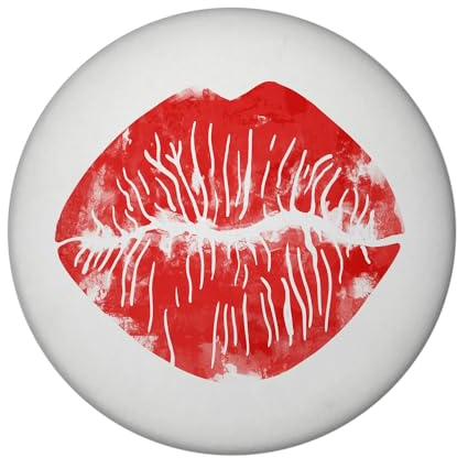 Kussmund Magnet rund schöner Magnet rund für den Kühlschrank zum Befestigen von Fotos, Postkarten oder Haushaltsplan