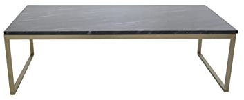 Venture Home Estelle Sofa Table 1206036 Marble, Brushed Brass,Grey, One Size