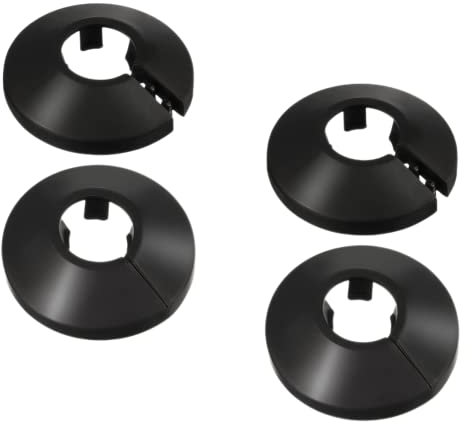 4Pcs Chrome Colour Silver Electroplate Radiator Pipe, Chrome Collars Cover Floor 46 Mm in Outer Diameter 15 Mm in Inner Diameter for Wall Pipe Tube Decoration