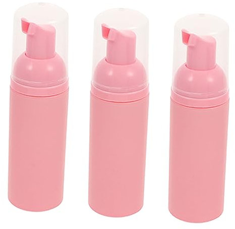 Cabilock 3pcs Foam Soap Dispensers Bottles Travel Pink Foam Pump Bottles for Shampoo Bathroom Use