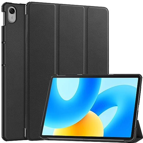 YKNIUFLY Funda para Huawei MatePad 11.5, Cubierta Delgada de PU, con Auto Sleep/Wake up Hard Trifold Stand Cover, Fundas para Huawei MatePad 11.5.(Negro)