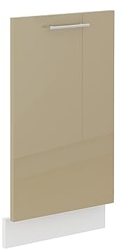 Frontblende Geschirrspüler vollintegriert 45 cm Cappuccino Hochglanz Küche Lara