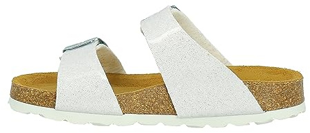 Lurchi 74L7013001 Flache Sandale, White-Glitter, 31 EU