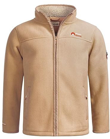 Arctic Seven Herren Fleece Jacke mit Teddyfell Futter Fleecejacke Wanderjacke AS325