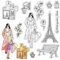 craspire Pariser Architektur, Durchsichtige Gummistempel, Stilvolle Frau, Bänke, Straßenlaternen, Postkarte, Blumen, Parfüm, Wort, Transparent, Vintage-Poststempel, Silikonsiegel, Stempel, Journaling