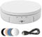 QENETY Electric Rotating Turntable, 90/180/360 Degree Adjustable Electric Rotating Turntable Display Stand for Display Jewelry, Watch, Digital Product 3D Models with 6 Backgrounds (White)