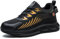 Scarpe Antinfortunistiche Uomo 44EU Scarpe da Lavoro con Punta in Acciaio Leggere per Officine, Cantieri, Fabbriche, Officine di Riparazione e Aziende Agricole Forestali Nero Arancione