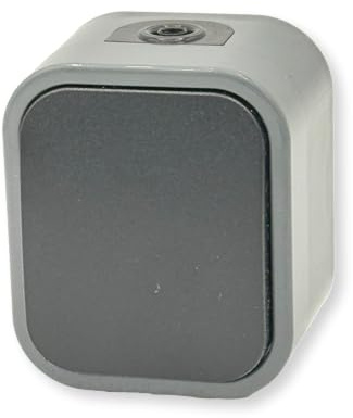 CusoTec Aufputz Feuchtraum Steckdose Schalter Kombinationen mit Deckel IP54 Robust (Aus/Wechselschalter)