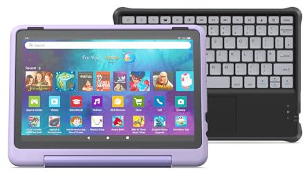 Amazon Fire HD 10 Kids Pro tablet + Made For Amazon Kids Wireless Bluetooth Keyboard