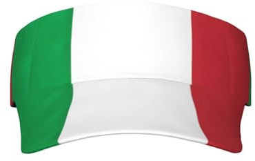 FWJZDSP Italien-Flagge, sportliche Sonnenblende, verstellbare Baseballkappe mit leerem Oberteil, Baumwollballkappen für Damen und Herren