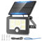 OHAYORI Solar Security Lights Outdoor Motion Sensor, 122LED 4 Modes USB Rechargeable Solar Powered Wall/Pole Light for Garden Outside, 2200mAh IP65 Waterproof Solar PIR Fence Lighting for Street Flood