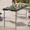 URBN GARDEN 4ft Black Rattan Design Folding Table Outdoor Portable Carry Handle Perfect for Garden and Patio Gatherings