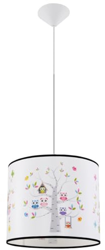 SOLLUX lighting - Hängelampe LED - Pendellampe EULEN - Pendelleuchte - Hängelleuchte LED - Niedriger Energieverbrauch - E27, 1x max 15W LED, ~230V, 50Hz, IP20 - Mehrfarbig - 30x30x82cm