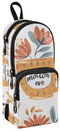 Trousse à crayons en forme de tasse avec fleurs, grande capacité avec compartiment pour étudiants, cartable, papeterie, trousse à crayons, trousse à marqueurs pour l'école, le bureau, le travail,