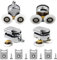 Dreamark 4 Sätze Duschtürrollen 25mm, Laufrollen für Duschkabine Schiebetüren für Glas 4-6 mm, Rollen für Schiebetür Badezimmer, Anti-Rost, Ruhige Duschkabinenrollen (2 Obere und 2 Unterwalzen)