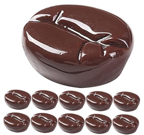 QUMIIRITY Diy Faux Coffee Beans 20pcs Lifelike Simulation Beans for Decor Craft Projects