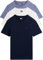 Tommy Jeans Mens TJM Xslim 3 Pack Tee Dm0dm21579 S/S T-Shirt, Multi (Ecru/Drk NGHT Nv/Blu Mmnt), M UK