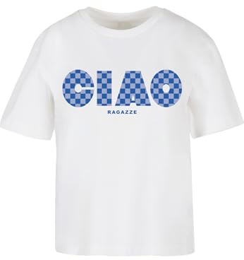 Miss Tee Damen Ciao Ragazze Tee White, XXL